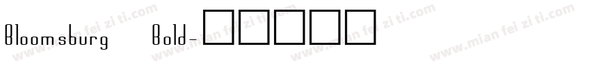 Bloomsburg Bold字体转换